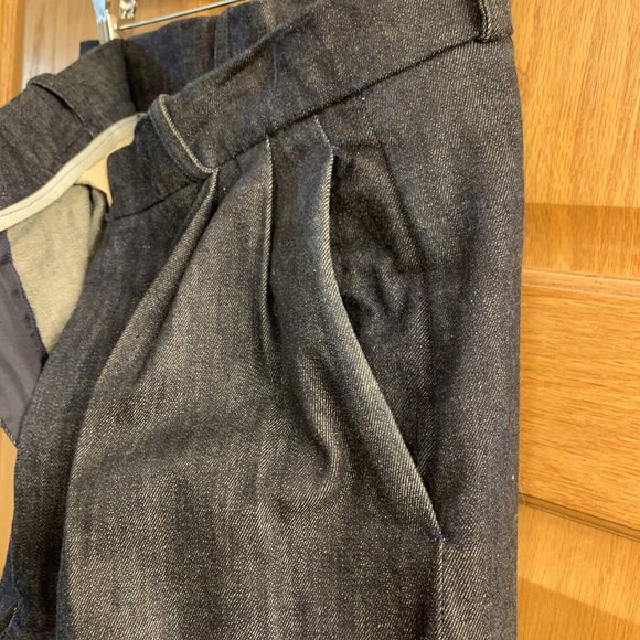 Vintage 70s Blue Denim Pearl Snap 2 PC Suit Set Sz L 1970s Jacket Pants Outfit - Picture 13 of 14